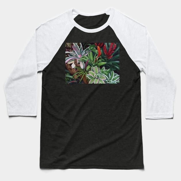 The Bromeliad Trap Baseball T-Shirt by artbyelly